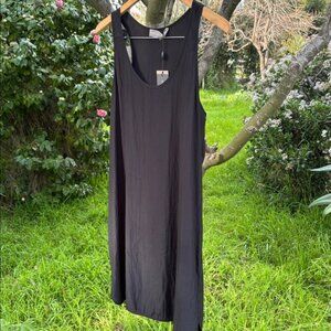 Lola & Sophie (L) Black Lightweight Racerback Tank Style Tunic Slip Mini Dress